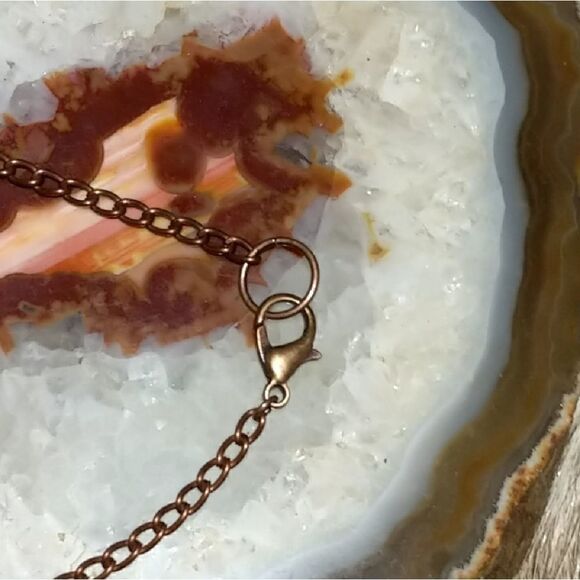 Nauthiz Rune Dyed Howlite Honey Spell Jar Necklace - Picture 4 of 6